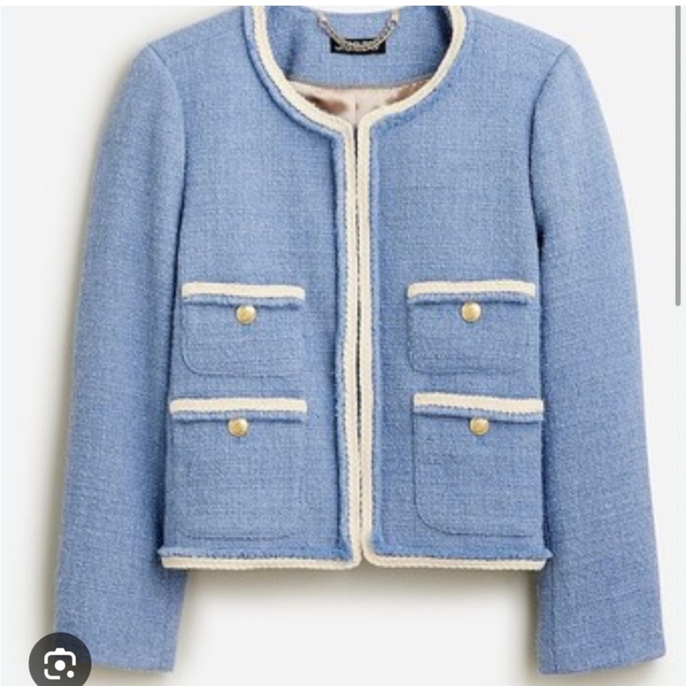 J.Crew Frances lady jacket with Cream Trim